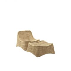 Fauteuil et repose pieds Chill Outdoor